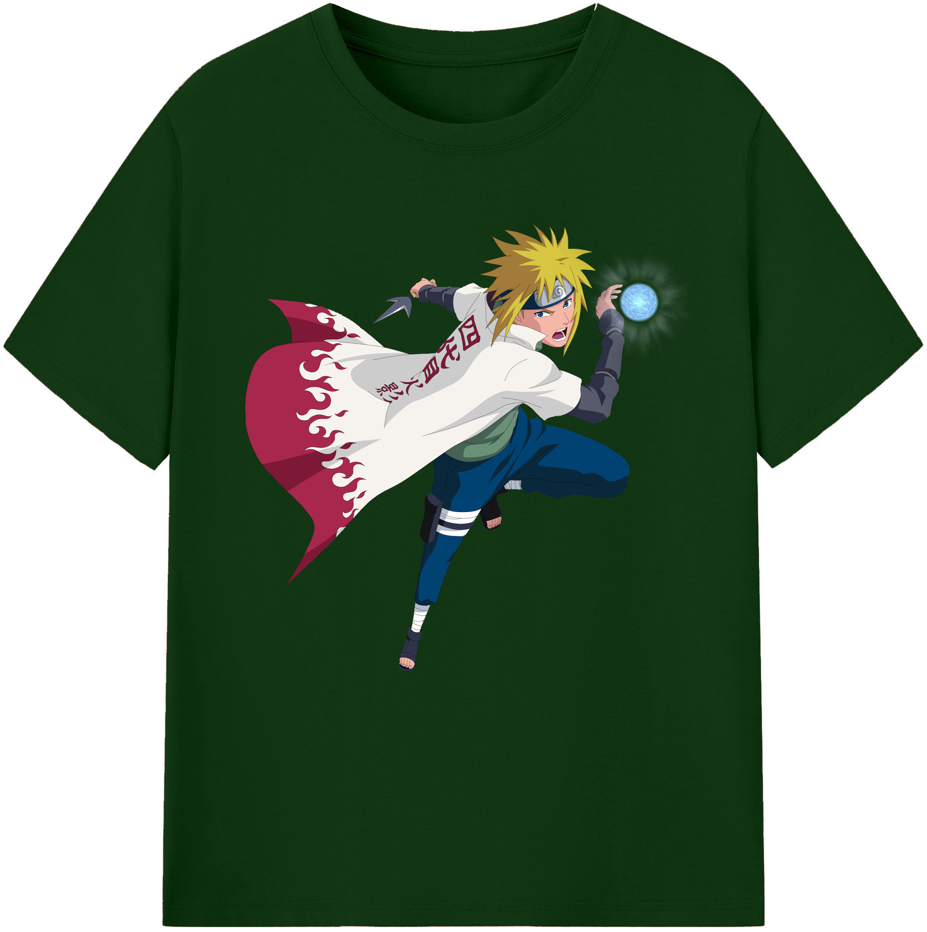 （画像用） NARUTO -ナルト- 波風 ミナト Namikaze Minato 綿100％半袖Tシャツ（フロントプリント）